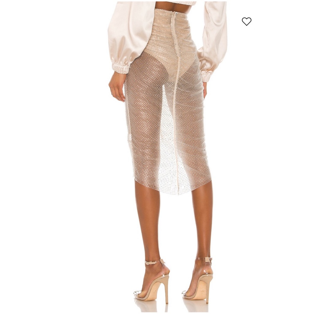 REVE RICHE Revolve Sheer Crystal Embellished Aytash Skirt - Picture 8 of 12